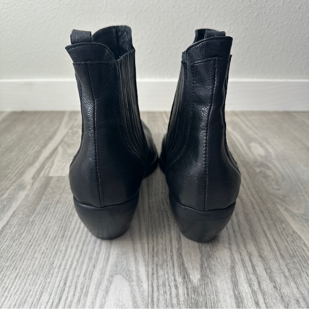 Emanuele Crasto Black Leather Western Ankle Boots 40 9 - Picture 4 of 14